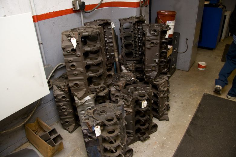 Blocks awaiting their treatment
