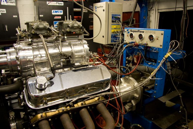 Engine dyno.. 454 w/ a blower on there ready to get fired up
