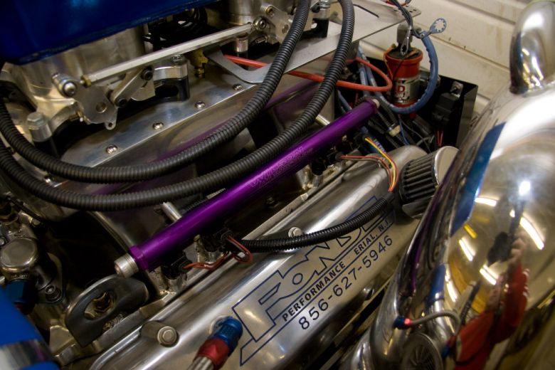 Procharged motor headed for a boat I believe

