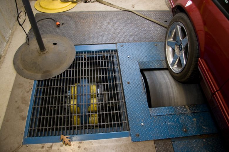 Electromagnetic brake on the dyno, to simulate load
